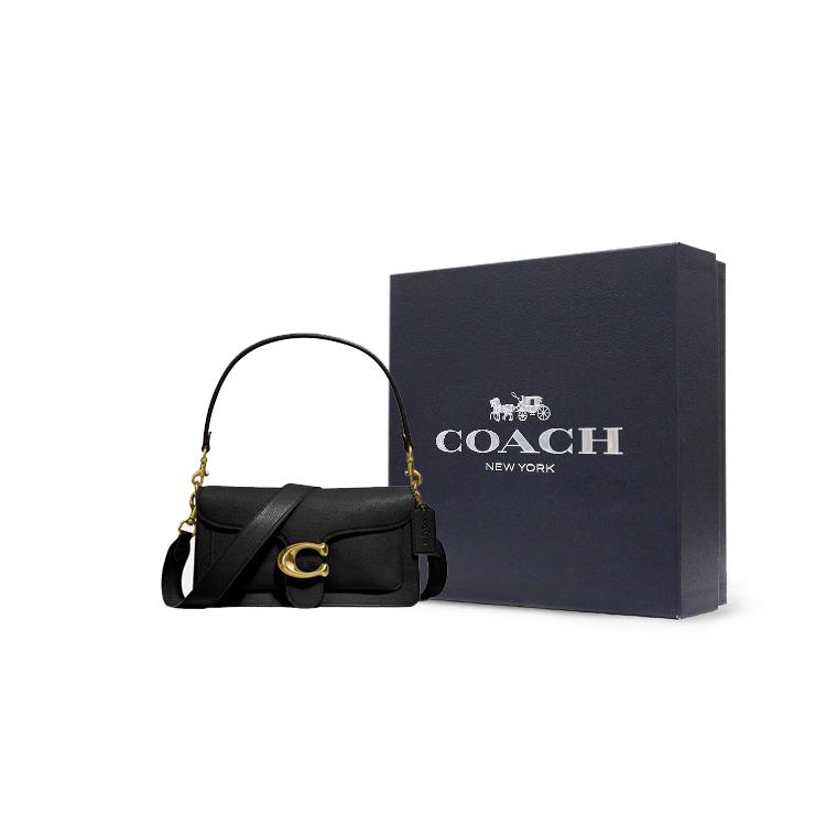 COACH Tabby Polished Pebbled Leather Dionysus Shoulder Bag Women's Black 73995-B4LJ