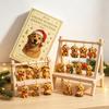 Christmas Collection Set 2026 Advent Calendar Box with 24 Dog Acrylic Ornaments, 2D Flat Hanging Gold Plated Pendants Charms, Countdown Blind Gift for