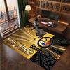 Pittsburgh Steelers Personalisiertes Kristall-Samt-Teppich, Benutzerdefinierter Name Text Weicher Anti-Rutsch-Teppich für Wohnzimmer Schlafzimmer