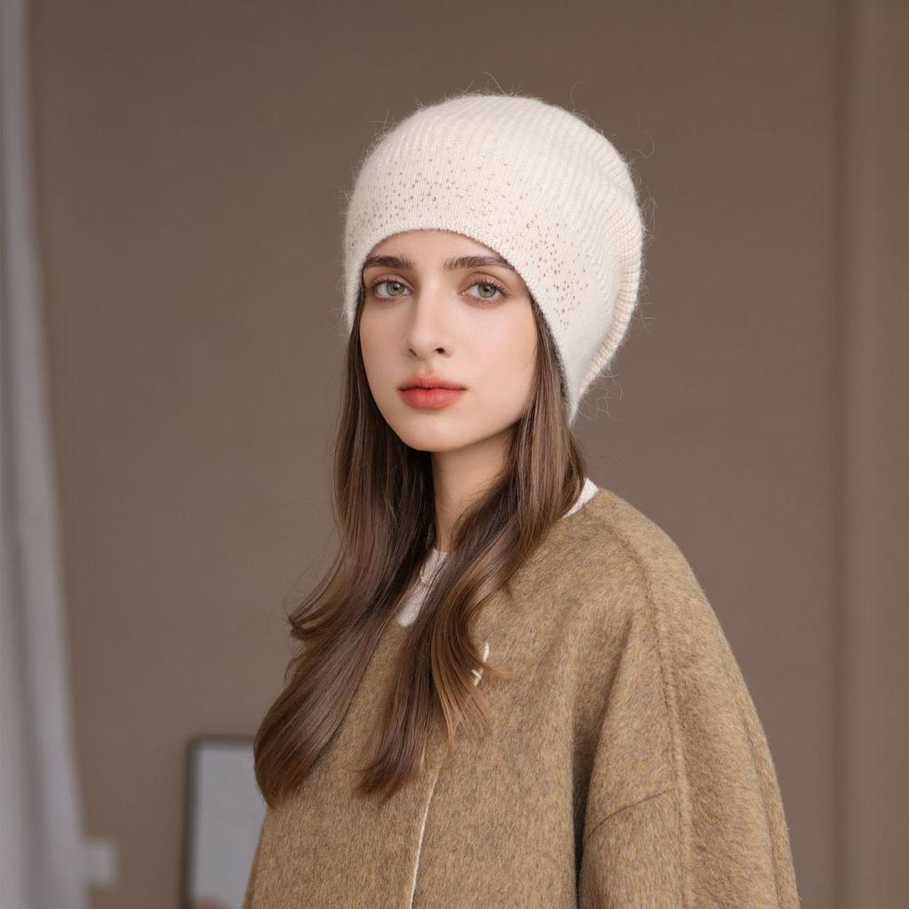 Women's Winter New Wool Hat Women's Autumn and Winter Thermal Hat Fashion Knitted Stacking Hat