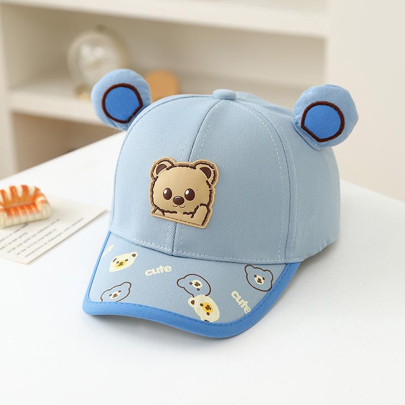 Cappellino da Baseball per Bambini con Orecchie d'Orso Cartone Animato – Carino Cappello Parasole per Bambini e Bambine