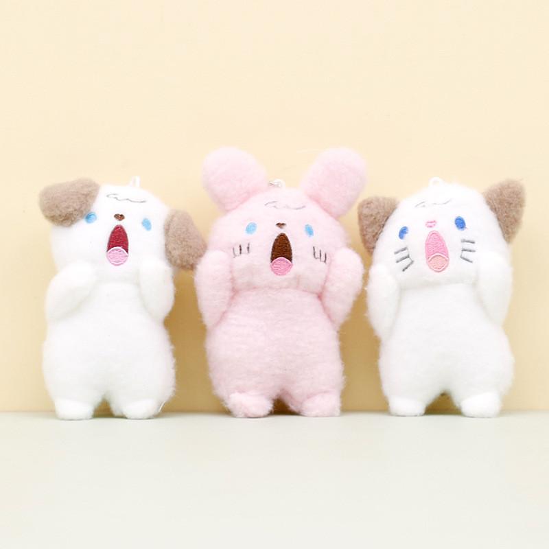 Cute Plush Bunny Keychain Adorable Rabbit Toy Soft Stuffed Animal For Bags And Gifts