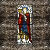 Pellicola Vetro Colorato Statico Stile Vintage Arte Sacra Adesivi per Finestre PVC Autoadesiva Pellicola Cristiana Europea Classica