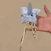 Spring and summer lily flower streamer headband girlish sense holiday style exaggerated photo atmosphere hair accessories super fairy beautiful