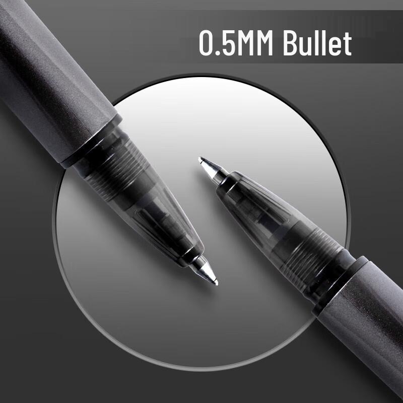 M&G 0.5mm Black Gel Pens, Bullet Tip, 10-Pack