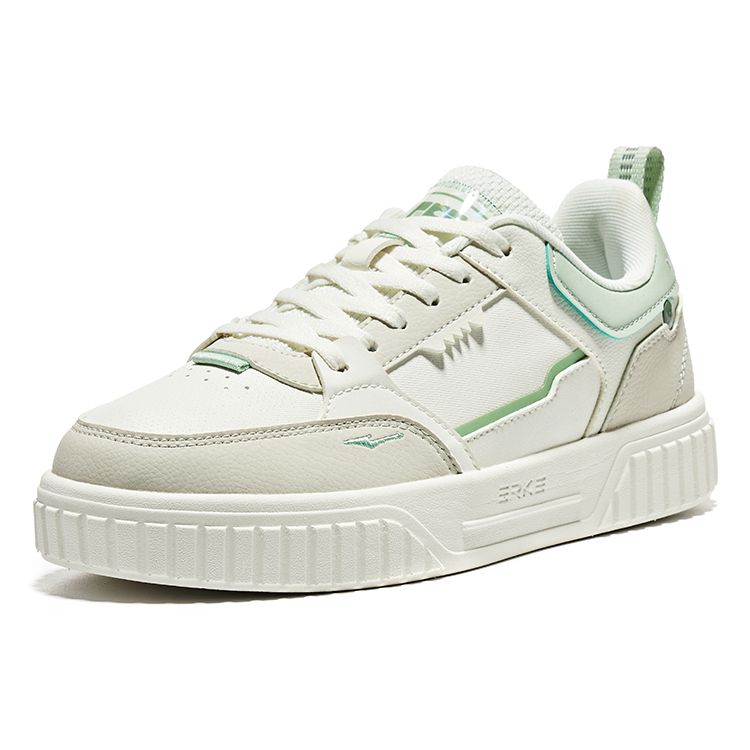 Hongxing Erke Durable Low-Top Sports Sneakers Women sneakers White Green 52123101203-002
