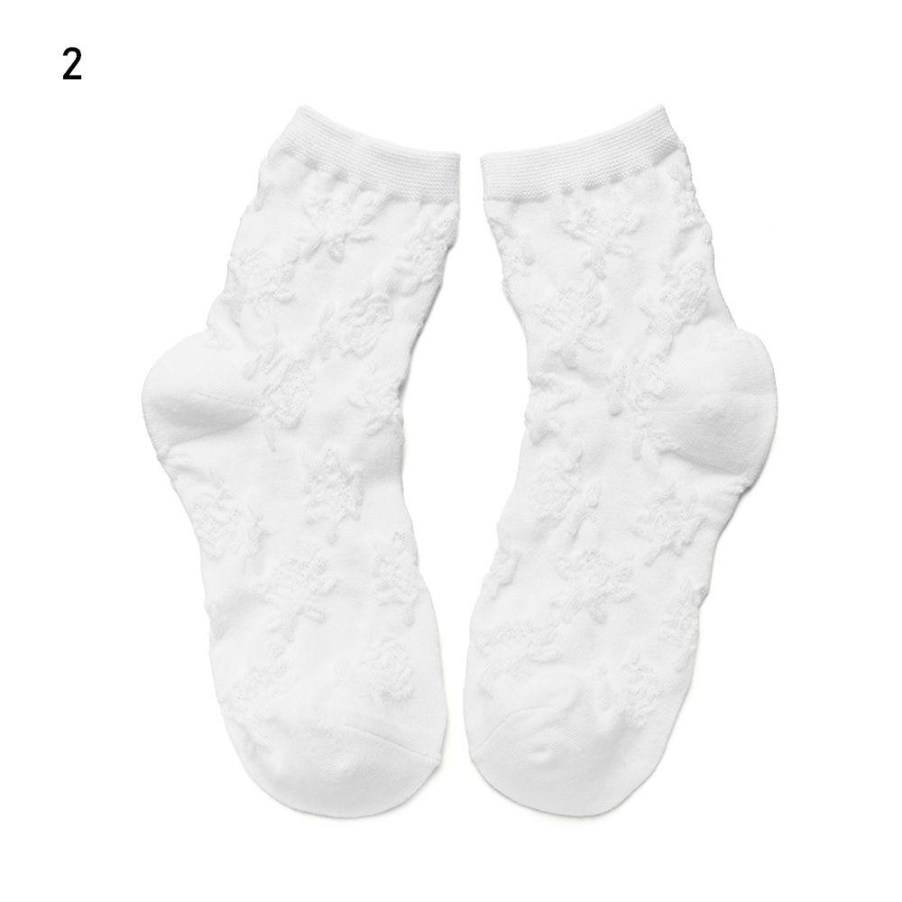 Sweet Flower Socks Girls Lolita Bowknot  Socks White Lace Socks JK Socks Pure Cotton