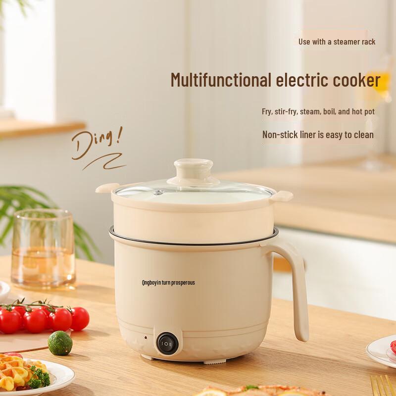 Mini Electric Hot Pot with Steamer