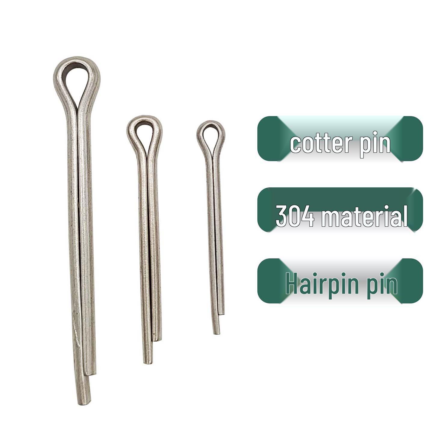 304 Stainless Steel U-Shaped Hairpin Cotter Clips M1.2-M8 1mm x 12mm