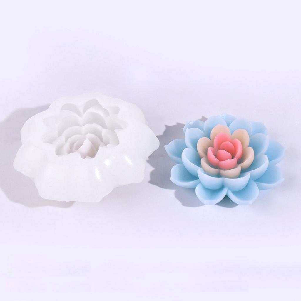 3D Flower Resin Molds 3D Flower Candle Molds for Making Candle Soap Chocolate Fondant Room Decorations Valentines Gift