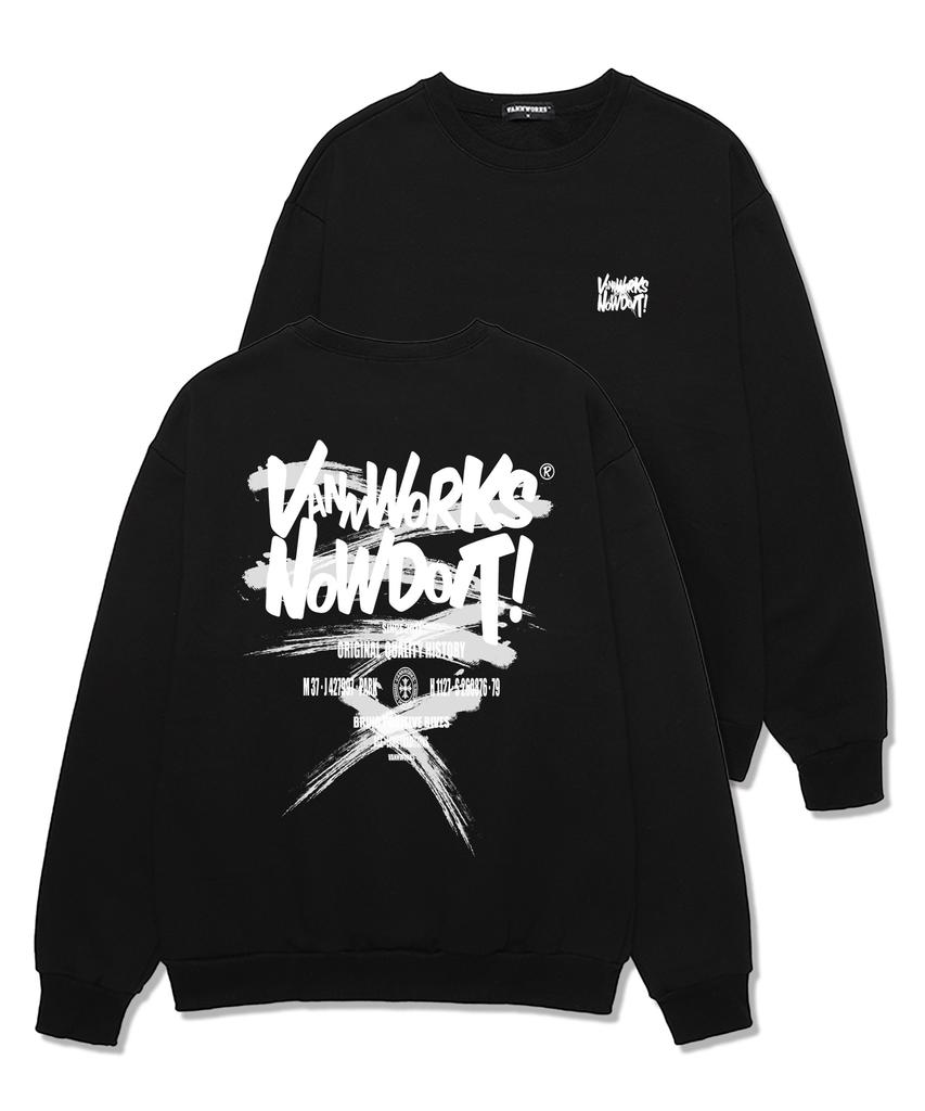 VANNWORKS Do It Painting Oversized Sweatshirt (Vls0091) Black
