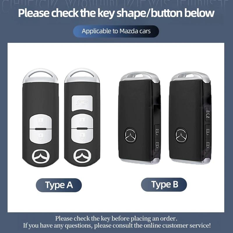 2025 Gorąca skórzana osłona kluczyka samochodowego Etui na kluczyk Do Mazda 2 3 6 Axela Atenza CX-5 CX5 CX-3 CX-7 CX8 CX-9 2016 2017 2018 2/3 Przyciski Auto