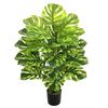 White Variegated Monstera Artificial Plant for Window Display, Garden, Home Decoration, and Soft Furnishings.