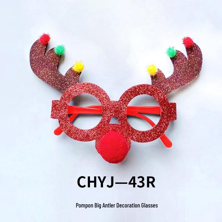 Kreative Weihnachtsbrillen - Weihnachtsmann, Schneemann, Geweih für Erwachsene & Kinder