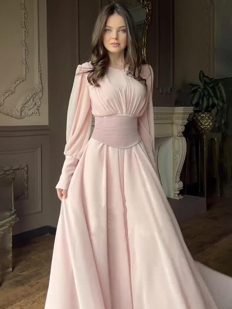 Retro Long Sleeve Waist-Cinching Fairy Dress 2025 - European and American Spring Style