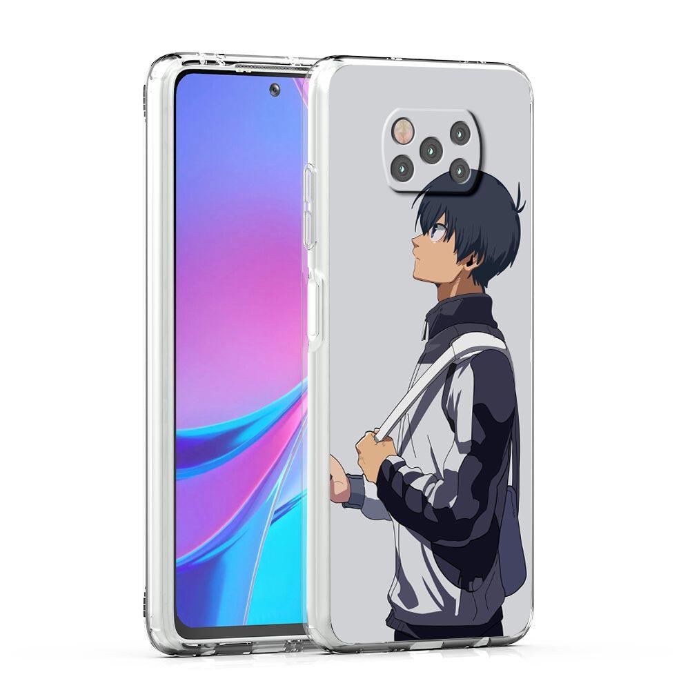 

Чехол для телефона с синим замком в стиле аниме для Xiaomi Poco X3 NFC F3 M3 X4 M4 Pro 5G Mi 11 Lite Ultra 11T 11X 12 12T Pro 11i, мягкий прозрачный чехол Poco X3 NFC