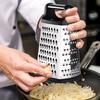 Box Grater - Cheese Grater with Storage Container, 4-Sided Stainless Steel Box Grater with Removable Storage Container, Multi-Function Kitchen Grater
