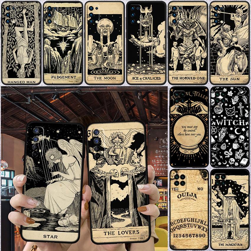 QE10 Divination Tarot Phone Case for OPPO A40 A60 A80 A15 A16 A16K A12 A17 A17K A54 A54S A53 A53S A55 A56 A57 A98 F23