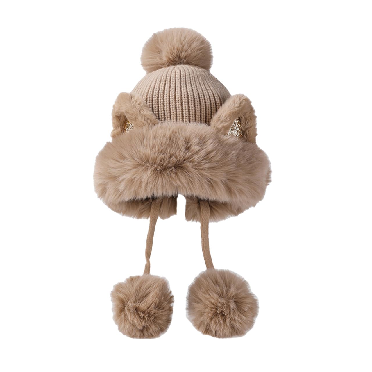 

Белый Клык Зимняя Шапка с Кошачьими Ушками Пушистая Милая Животная CZ381 Женские Ушки, Костюм, (хаки)