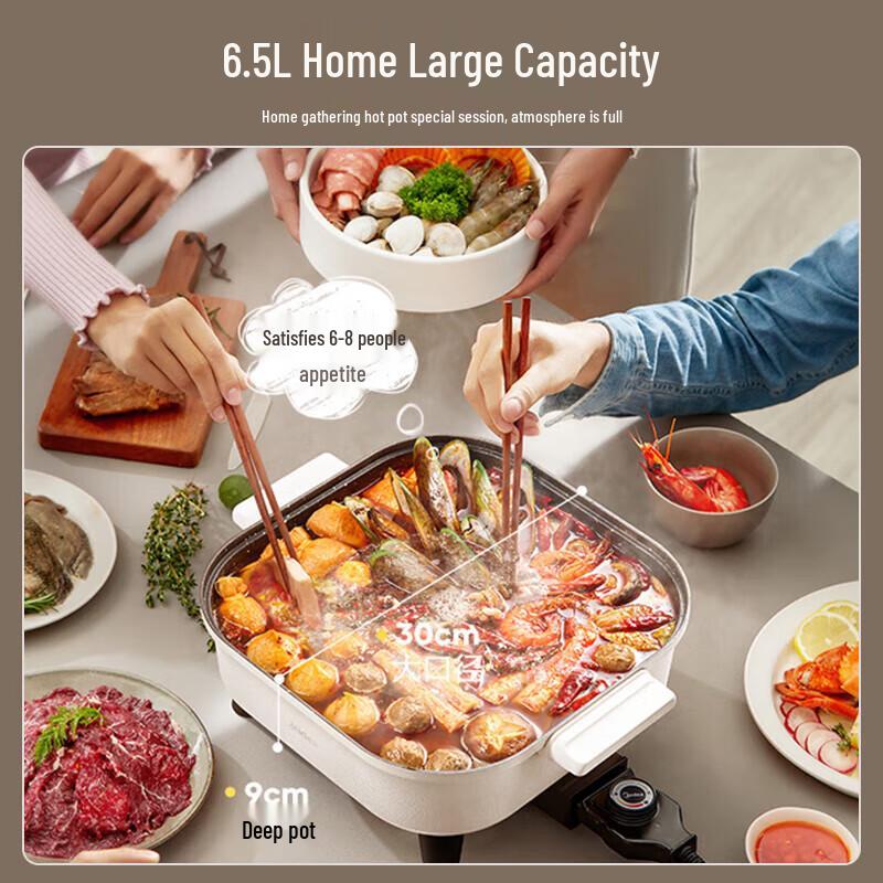 Midea 6.5L Multi-function Electric Hot Pot and Stir Fryer