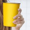 Stainless Steel Drinking Cups Straight Drinking Cups Yellow Coffee Mug Reusable Stainless Steel Lightweight Insulated Tumbler