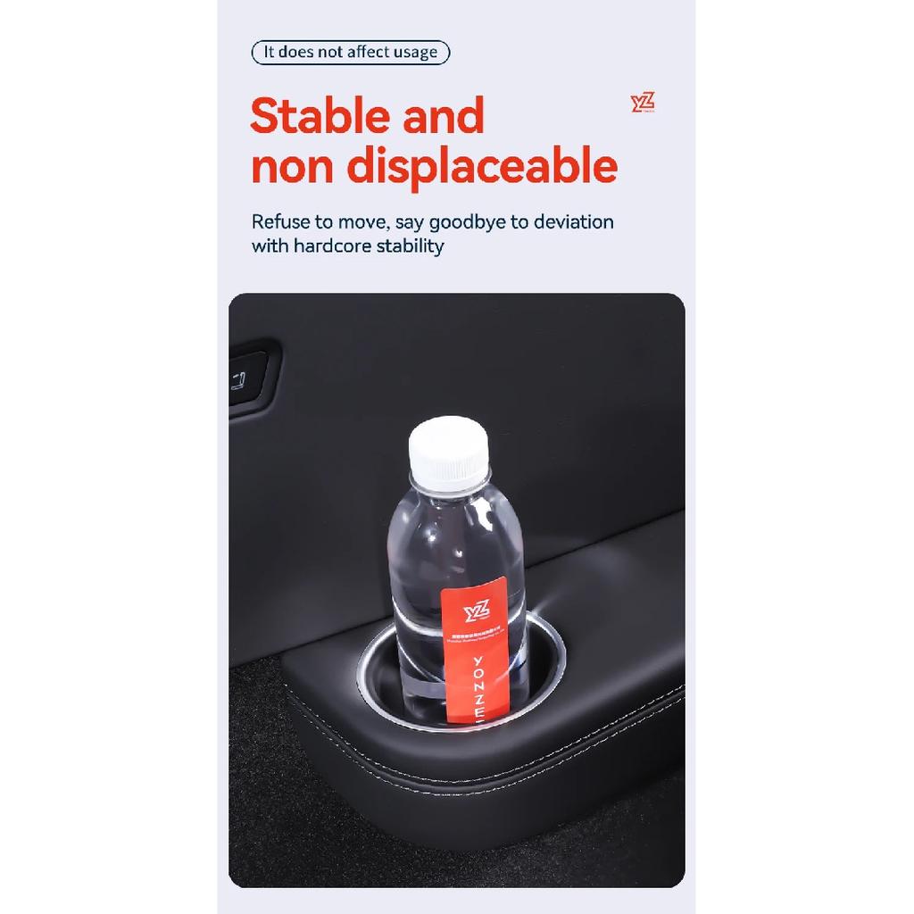 YZ For Tesla Model YL 2026 Third Row Silicone Cup Holder Center Console Water Cup Holder Organizer Storage Box Accessories