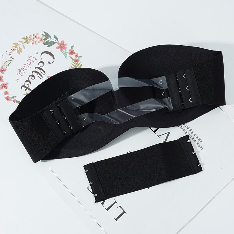 

Женские невидимые бюстгальтеры без бретелек с маленькой грудью AB, нижнее белье с маленькой чашкой, бесшовный бюстгальтер без косточек пуш-ап, летнее белье для девочек 32/70A чёрный