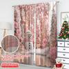 2pcs 2D flat printing Christmas Drapes Starry Night Snowflakes (5) Machine Washable Fabric Without Electricity Spring Party &