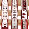 Christmas Snowman Table Runner Linen Home Dining Room Decor Festive Holiday Tablecloth for Living Room