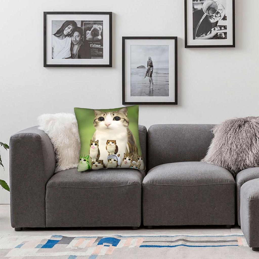 Pillow Cover Funny Meowl Cat Family Png-1-40389755006883128 Novelty Pillow Case For Living Room Bed Chair Pillowcases