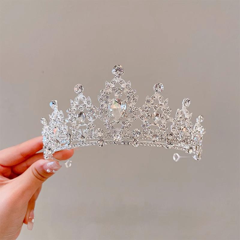 Dívčí princeznovská korunka sponka do vlasů ozdoba hlavy - Dětské vlasové doplňky na narozeniny a vystoupení