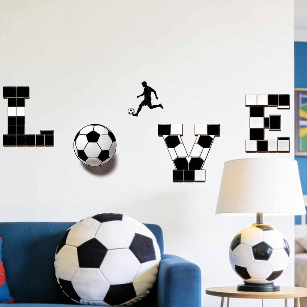 Soccer Theme Wall Decal For Bedroom Living Room Sports Home Wall Decoration