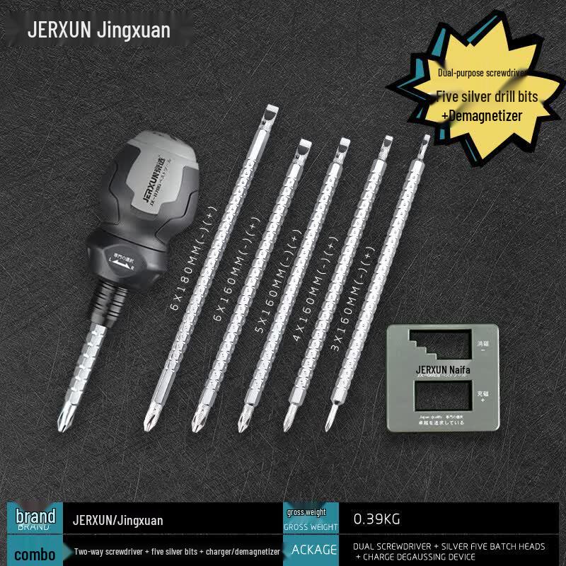 JERXUN Mini Ratchet Dual-Head Screwdriver