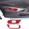 Red Carbon Fiber Window Glass Lift Switch Frame For Corvette C8 Convertible