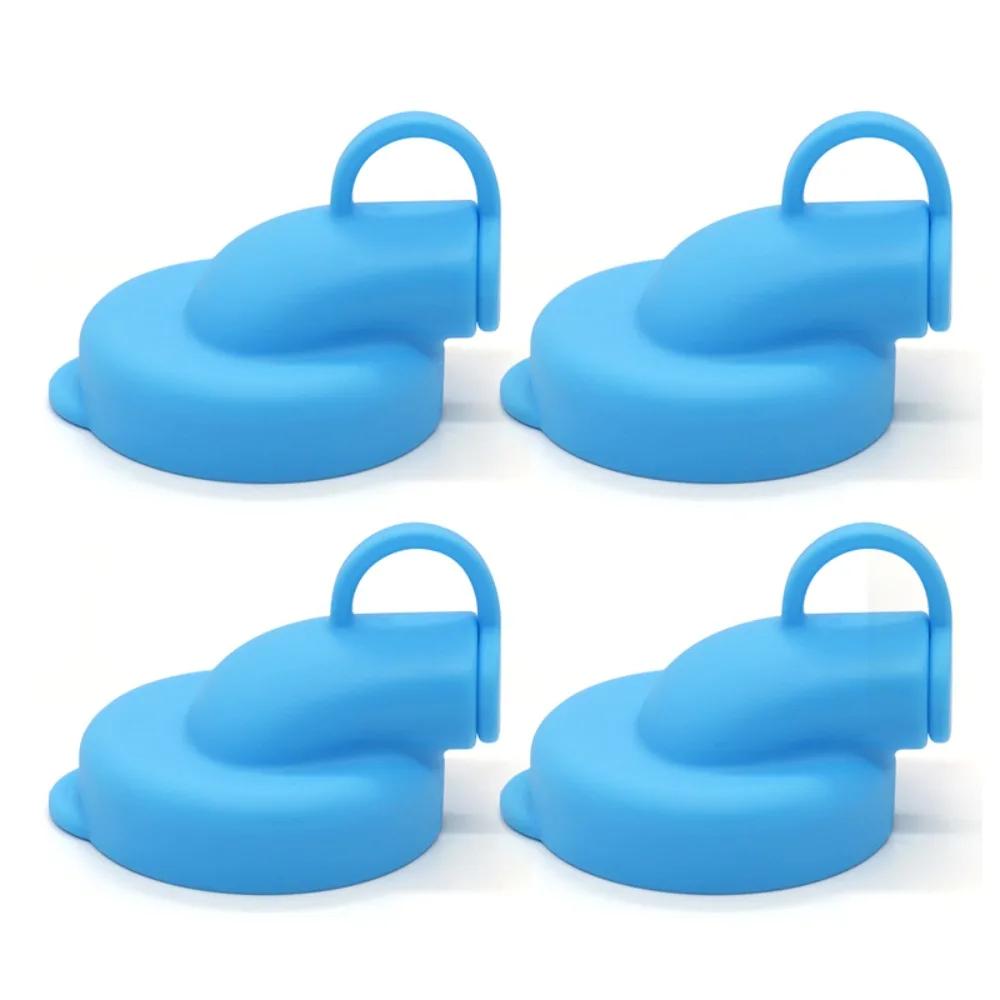 4Pcs Replacement Milk Bottle Caps Silicone Leak Proof Milk Cup Lids Spare Parts Reusable Bottle Cap Cover for Stanpac & Libbey