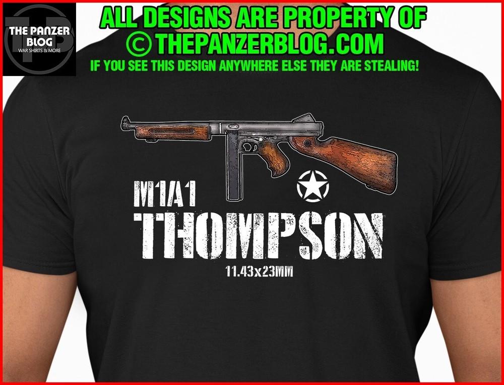 M1A1 Thompson T-Shirt US Machine Gun Rifle Unisex T-Shirt XXXL
