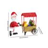 Desktop Ornament Xmas Character Pushing The Cart Figurine for New Year Decor