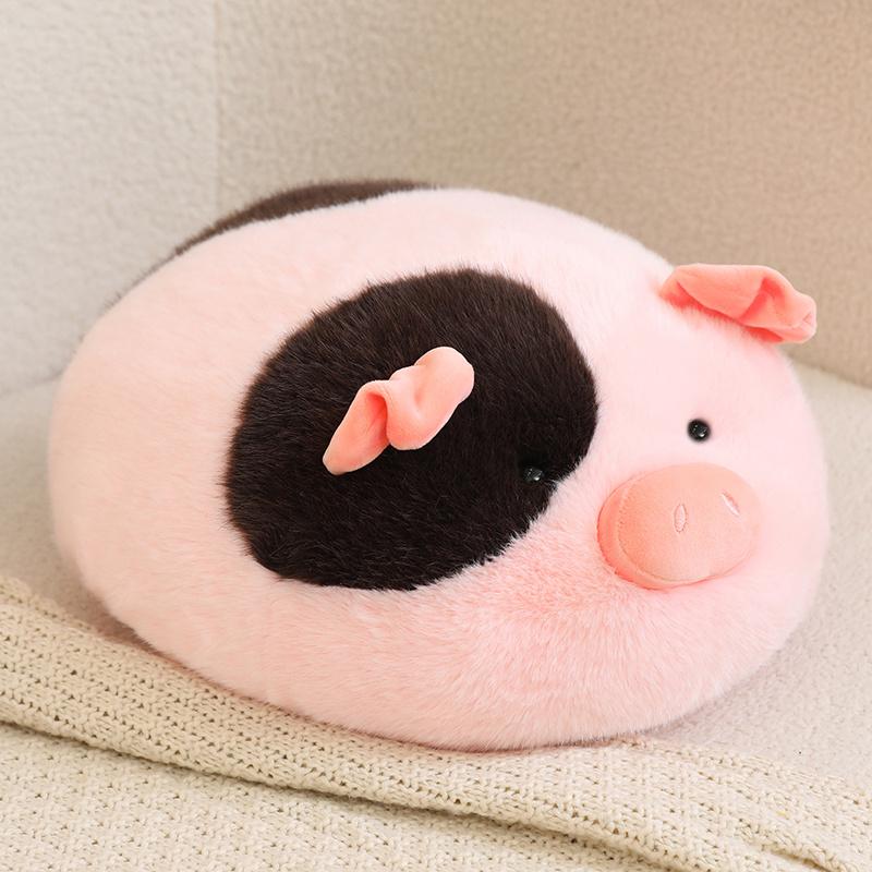 Kawaii Cat Plush Toy Cow Plushie Throw Pillow Soft Pig Stuffed Doll Toy Home Decoration for Friends Birthday Gift
