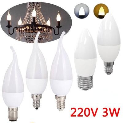 E14 LED Kerzenbirne E27 LED-Licht Kronleuchterlampe Kerzenbirnen 3W Lampen Dekorationslicht Warmweiß Energiesparend