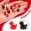 100/50ks Červené Černé Malí Kachňáci Mini Pryskyřičné Figurky Kachniček Pro Maturitní Večírek Hračky Akvarium Květináč Ozdoba Přívěsky Diy Řemeslná Dekorace