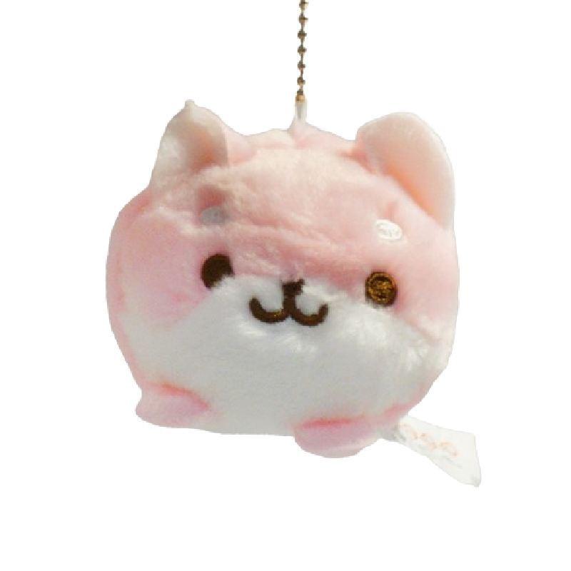 Adorable Cartoon Shiba Inu Plush Doll Keychain Soft Short Plush Toy For Girls розовый