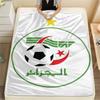 Algerien Fußball Nationalmannschaft Logo Aufgedruckte Flanelldecke, weicher Überwurf für Schlafzimmer Sofa, waschbar, Fußballfanartikel, tolles Geschenk.