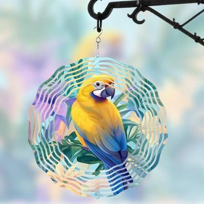 10 Zoll Hängender Windspinner mit 360-Grad-Haken für Balkon-Gartendekoration Frühling Sommer AußendekorationMetall-Windspiele für Heimdekoration