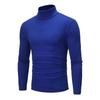 Herren Slim Fit Pullover-T-Shirt mit hohem Kragen und langen Ärmeln für Herbst/Winter