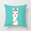 Cute Cartoon Alpaca Cushion Cover Creative Alpaca Printed Decorative Pillow Cover Alpaca Pillow Cover Sofa