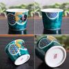 Waza no Kura Soba Choko Stilvolle Kutani-Keramik Soba-Tasse mit grünem Kreis Muster Keramikmarke Hergestellt in Japan Perfektes Geschenk für oder 77. Geburtstage (Soba