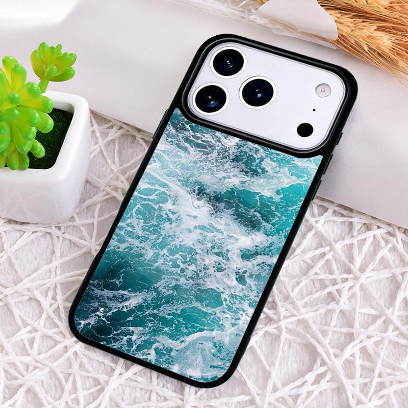 Blue Ocean Waves Sea Phone Case for iPhone 17 Air 16 15 11 12 14 13 Pro Max Shockproof Cover