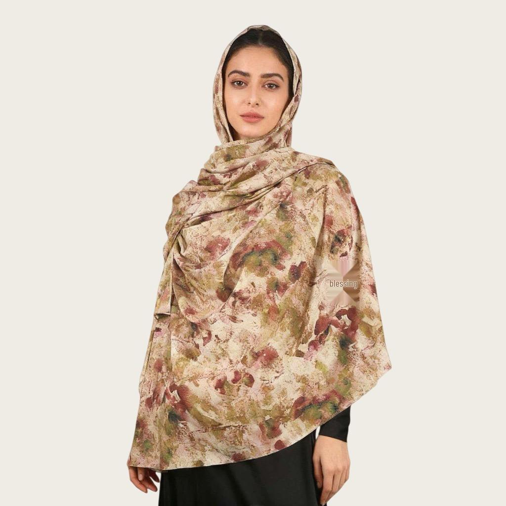 Super Soft Italian Elastic Watercolor Headscarf - 2026 Spring/Summer Collection