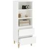 Highboard White 40 x 36 x 110 cm engineered wood