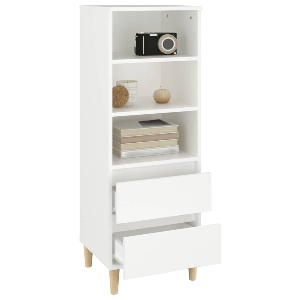 Highboard White 40 x 36 x 110 cm engineered wood